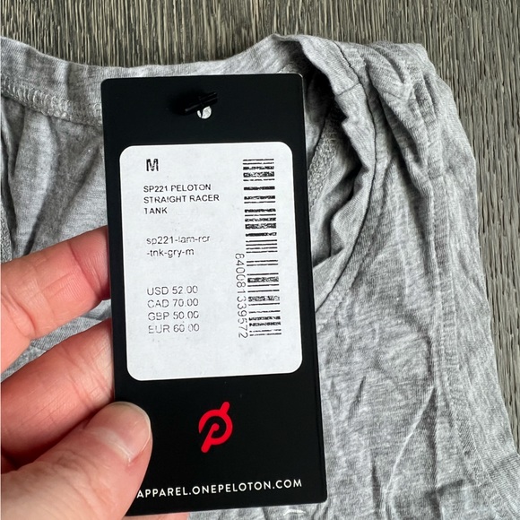 Peloton Straight Racer Tank in Gray Size Medium - Picture 4 of 5